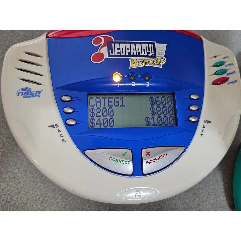 Jeopardy! Remote handheld electronic game released by Tiger Electronics tested